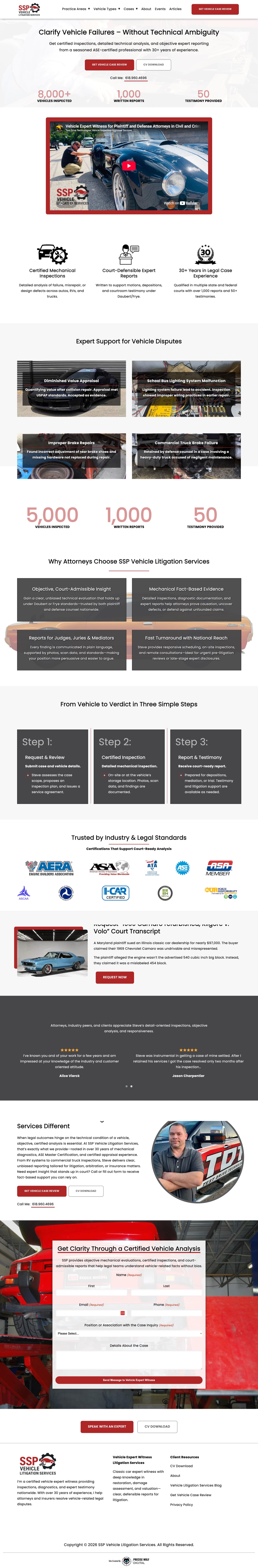 SSP Vehicle Litigation Services